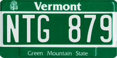 VT license plate NTG879