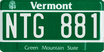 VT license plate NTG881