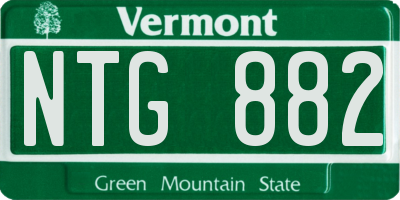 VT license plate NTG882