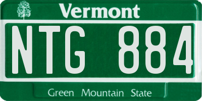VT license plate NTG884