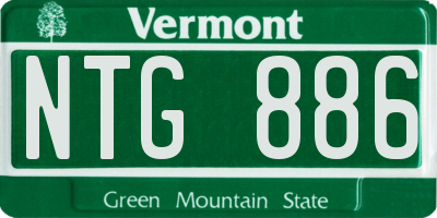 VT license plate NTG886