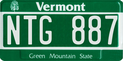 VT license plate NTG887