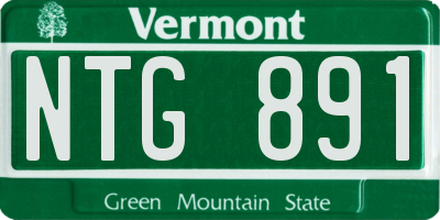VT license plate NTG891