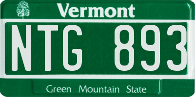 VT license plate NTG893