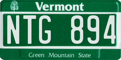 VT license plate NTG894