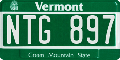 VT license plate NTG897