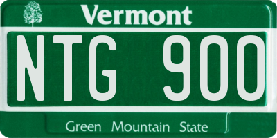 VT license plate NTG900