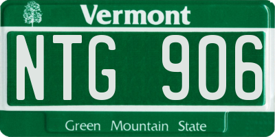 VT license plate NTG906