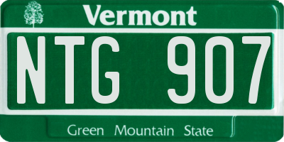 VT license plate NTG907