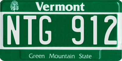 VT license plate NTG912
