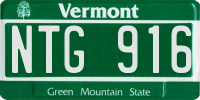 VT license plate NTG916