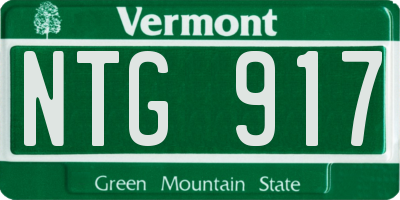 VT license plate NTG917