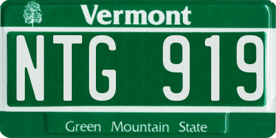 VT license plate NTG919