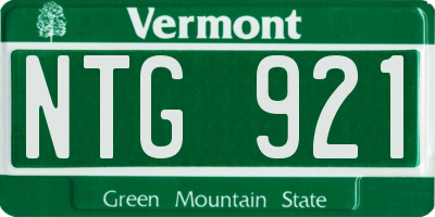 VT license plate NTG921
