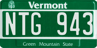 VT license plate NTG943