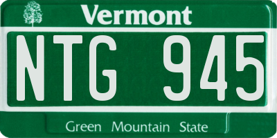 VT license plate NTG945