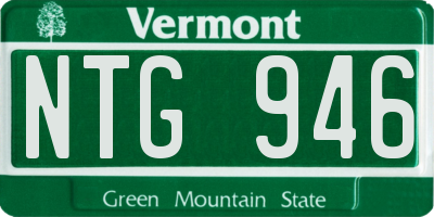 VT license plate NTG946