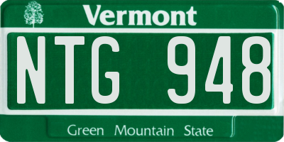 VT license plate NTG948