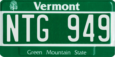 VT license plate NTG949