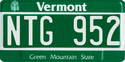 VT license plate NTG952