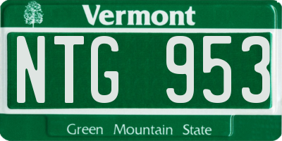 VT license plate NTG953