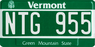 VT license plate NTG955