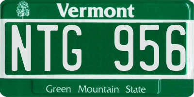 VT license plate NTG956