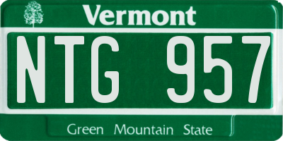 VT license plate NTG957