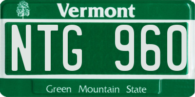 VT license plate NTG960