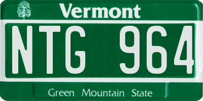 VT license plate NTG964