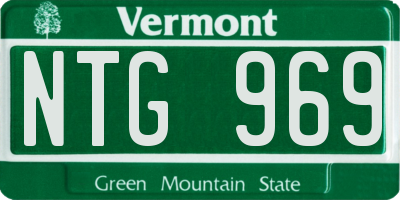 VT license plate NTG969