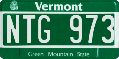 VT license plate NTG973