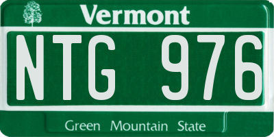 VT license plate NTG976