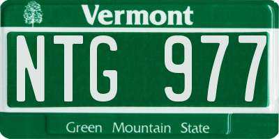 VT license plate NTG977