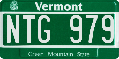 VT license plate NTG979