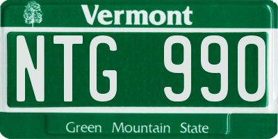 VT license plate NTG990