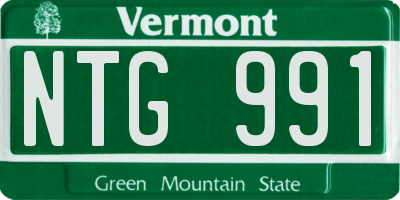 VT license plate NTG991