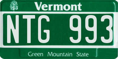 VT license plate NTG993