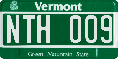 VT license plate NTH009