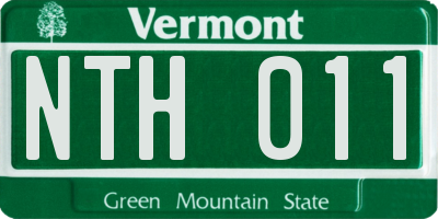 VT license plate NTH011