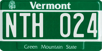 VT license plate NTH024