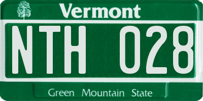 VT license plate NTH028