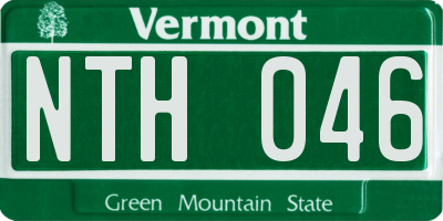 VT license plate NTH046