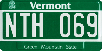 VT license plate NTH069