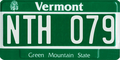 VT license plate NTH079