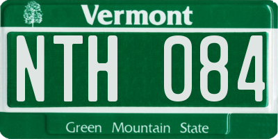 VT license plate NTH084