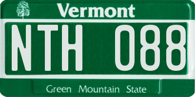 VT license plate NTH088