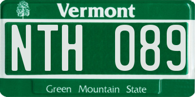 VT license plate NTH089