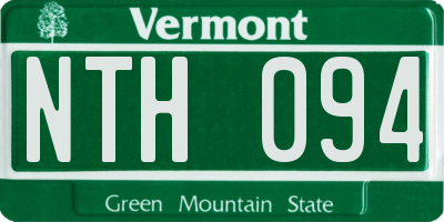 VT license plate NTH094