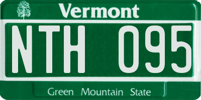 VT license plate NTH095